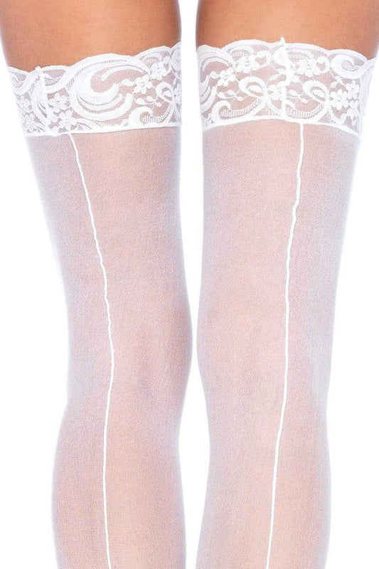 Calze Sheer Thigh Highs Bianco