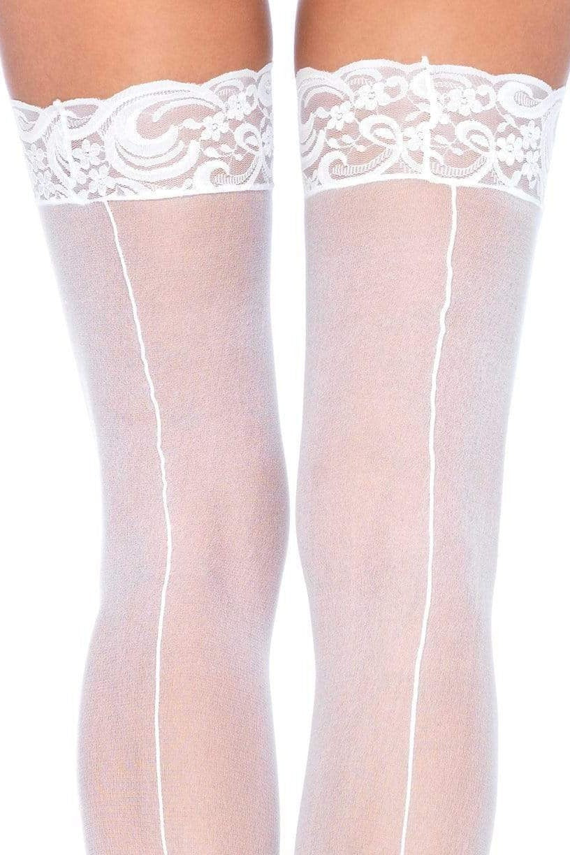 Calze Sheer Thigh Highs Bianco