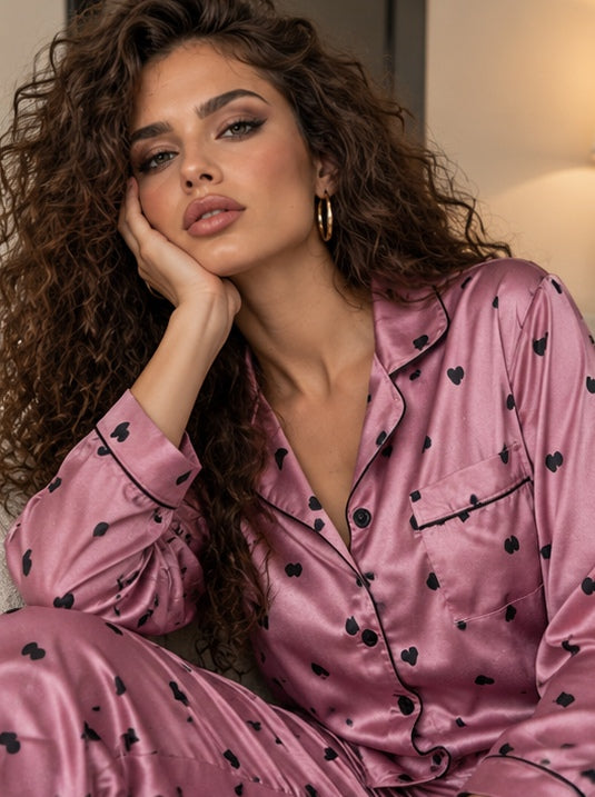 Pigiama Coralie Rose, completo due pezzi, dettaglio 3
