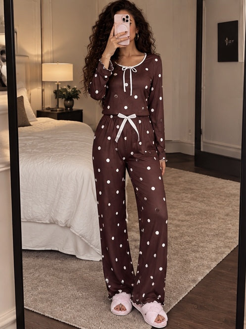Pigiama Lurelia Brown, completo due pezzi, vista principale
