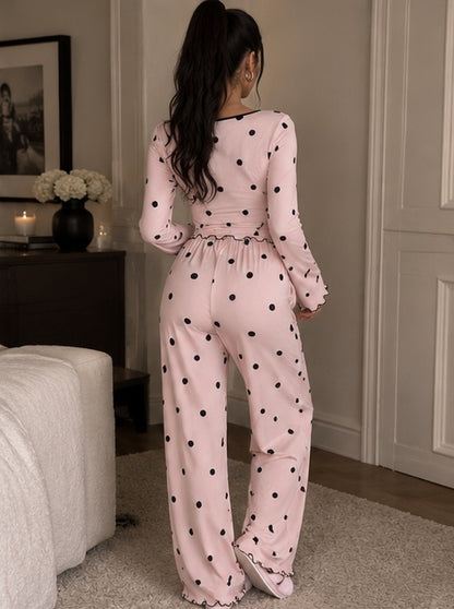 Pigiama Lurelia Pink, completo due pezzi, vista posteriore
