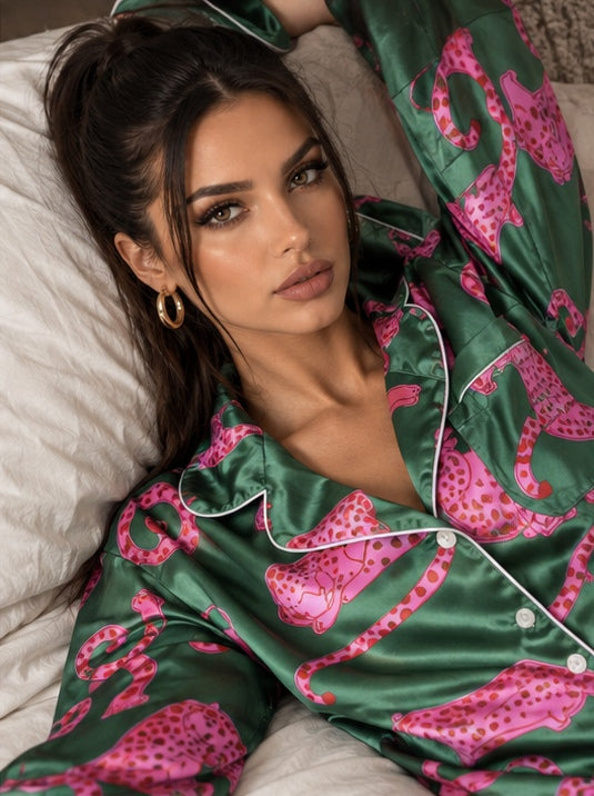 Pigiama Zarelle Green, completo due pezzi, dettaglio 4